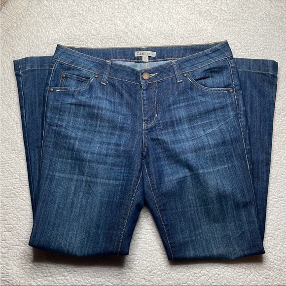 Cabi Jeans Denim Wide Leg Rare Sold Out Jeans Size 10 - Picture 8 of 10